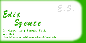 edit szente business card
